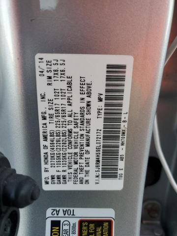 Photo 14 from auction – 2014 HONDA CR-V EX with VIN 5J6RM4H59EL072172
