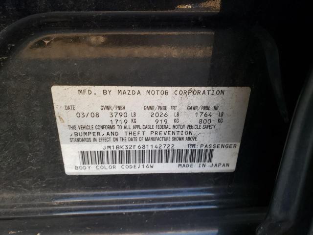 Photo 10 from auction – 2008 MAZDA 3 I with VIN JM1BK32F681142722