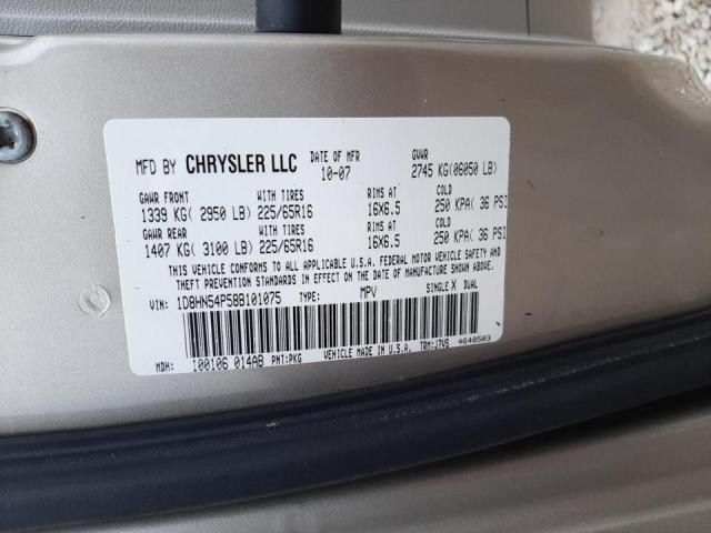 Photo 10 from auction – 2008 DODGE GRAND CARA with VIN 1D8HN54P58B101075