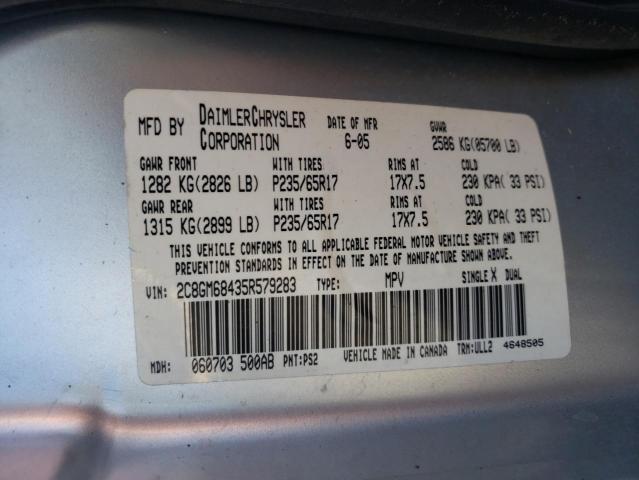 Photo 14 from auction – 2005 CHRYSLER PACIFICA T with VIN 2C8GM68435R579283