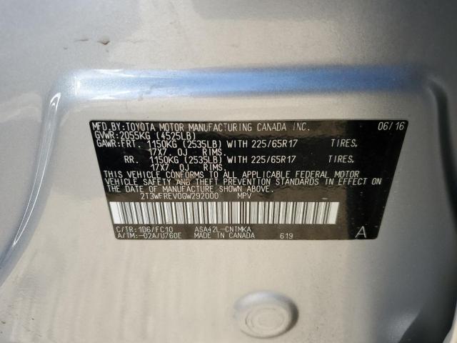 Photo 14 from auction – 2016 TOYOTA RAV4 with VIN 2T3WFREV0GW292000