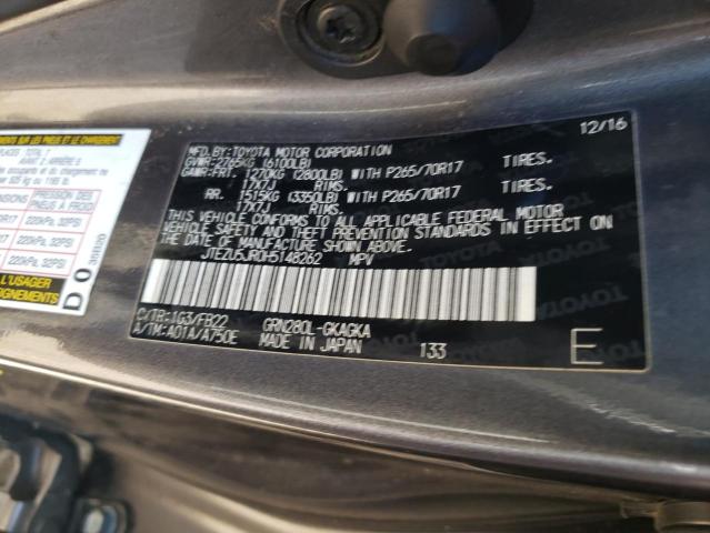 Photo 14 from auction – 2017 TOYOTA 4RUNNER SR with VIN JTEZU5JR0H5148262