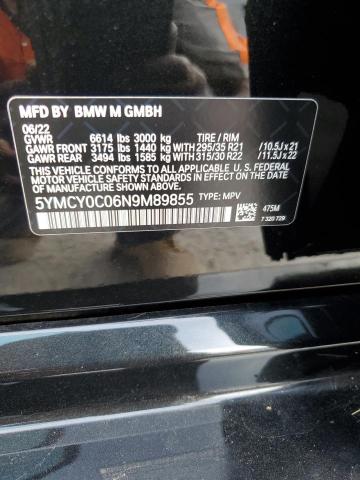Photo 14 from auction – 2022 BMW X6 M with VIN 5YMCY0C06N9M89855