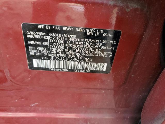 Photo 14 from auction – 2017 SUBARU FORESTER 2 with VIN JF2SJAJC2HH408809