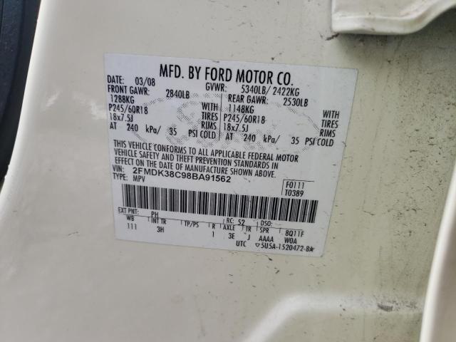 Photo 14 from auction – 2008 FORD EDGE SEL with VIN 2FMDK38C98BA91562