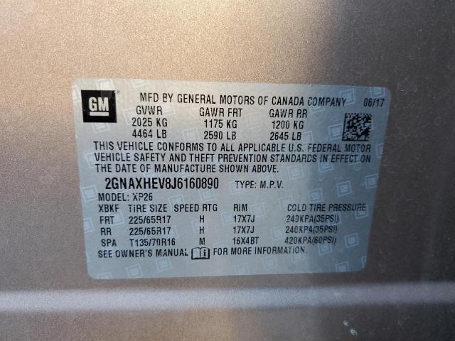 Photo 14 from auction – 2018 CHEVROLET EQUINOX LS with VIN 2GNAXHEV8J6160890