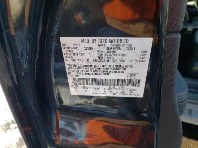 Photo 14 from auction – 2011 FORD ESCAPE LIM with VIN 1FMCU0E75BKA39032
