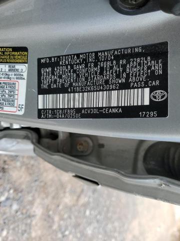 Photo 10 from auction – 2005 TOYOTA CAMRY LE with VIN 4T1BE32K65U430962