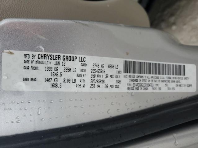 Photo 14 from auction – 2012 DODGE GRAND CARA with VIN 2C4RDGBG1CR394763