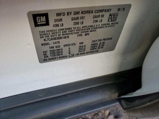Photo 14 from auction – 2016 CHEVROLET TRAX LS with VIN KL7CJKSB3GB514618