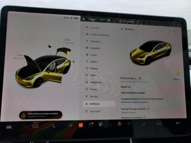 Photo 9 from auction – 2020 TESLA MODEL 3 with VIN 5YJ3E1EA7LF614880