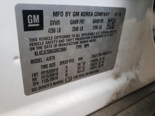 Photo 14 from auction – 2016 BUICK ENCORE with VIN KL4CJCSB6GB623884