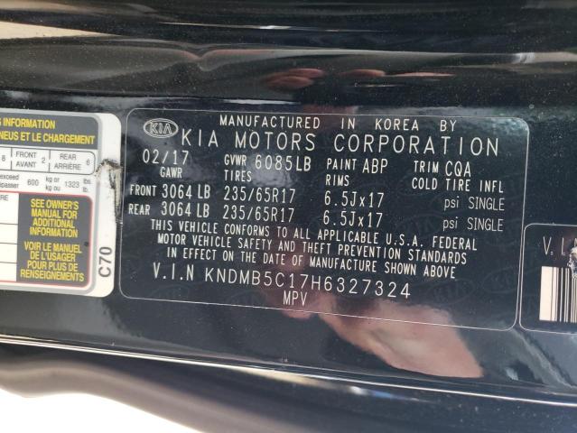 Photo 14 from auction – 2017 KIA SEDONA LX with VIN KNDMB5C17H6327324