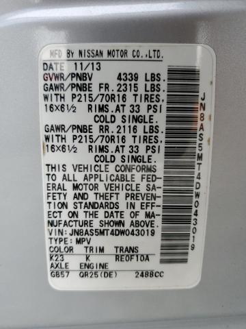 Photo 14 from auction – 2013 NISSAN ROGUE S with VIN JN8AS5MT4DW043019
