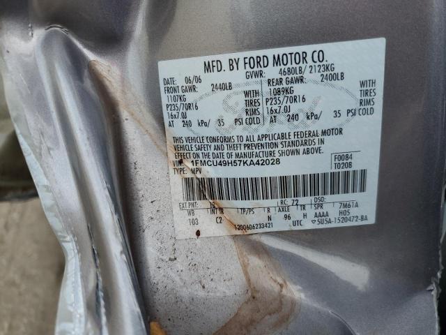 Photo 14 from auction – 2007 FORD ESCAPE HEV with VIN 1FMCU49H57KA42028