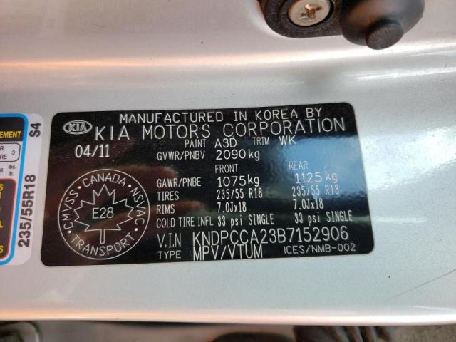 Photo 14 from auction – 2011 KIA SPORTAGE E with VIN KNDPCCA23B7152906