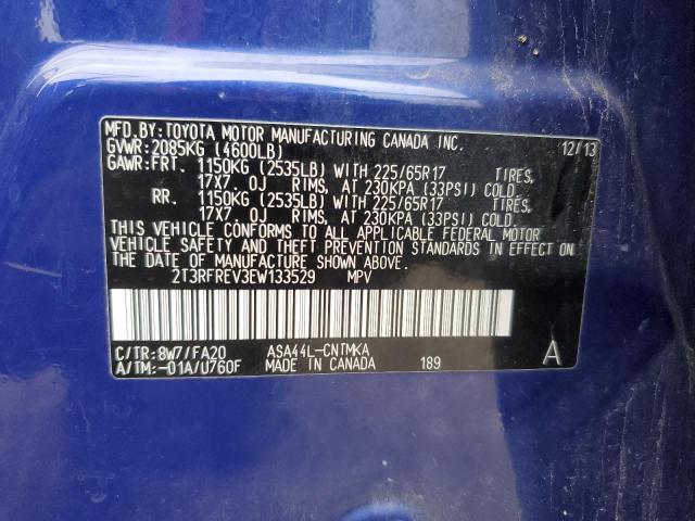 Photo 14 from auction – 2014 TOYOTA RAV4 XLE with VIN 2T3RFREV3EW133529