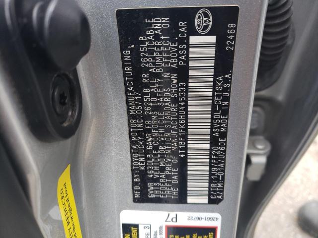 Photo 10 from auction – 2017 TOYOTA CAMRY LE with VIN 4T1BF1FK6HU445333