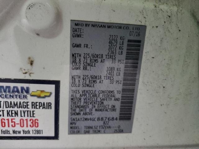 Photo 14 from auction – 2016 NISSAN ROGUE S with VIN 5N1AT2MV4GC887684