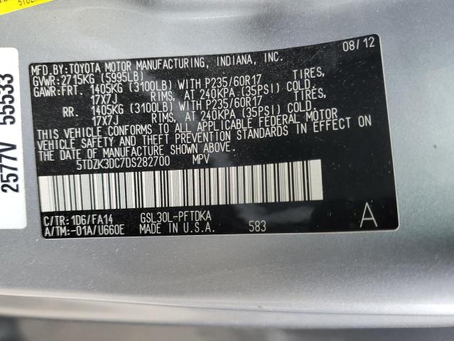 Photo 14 from auction – 2013 TOYOTA SIENNA with VIN 5TDZK3DC7DS282700