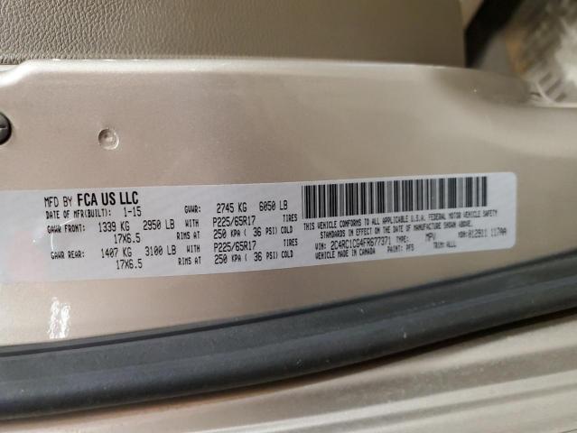 Photo 14 from auction – 2015 CHRYSLER TOWN & COU with VIN 2C4RC1CG4FR677371