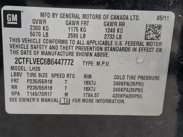 Photo 14 from auction – 2011 GMC TERRAIN with VIN 2CTFLVEC6B6447772
