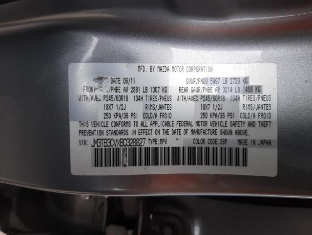 Photo 14 from auction – 2011 MAZDA CX-9 with VIN JM3TB3CVXB0328827