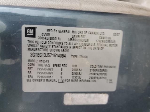 Photo 10 from auction – 2007 GMC NEW SIERRA with VIN 2GTEC13J571614354