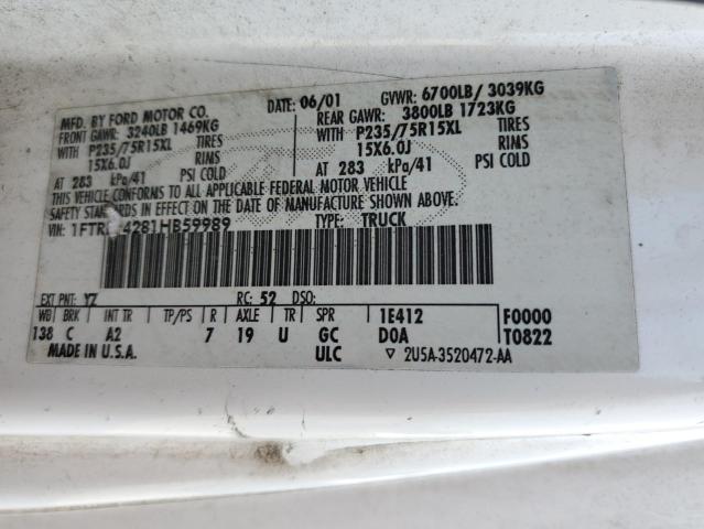 Фото 14 с аукциона – 2001 FORD ECONOLINE с VIN 1FTRE14281HB59989