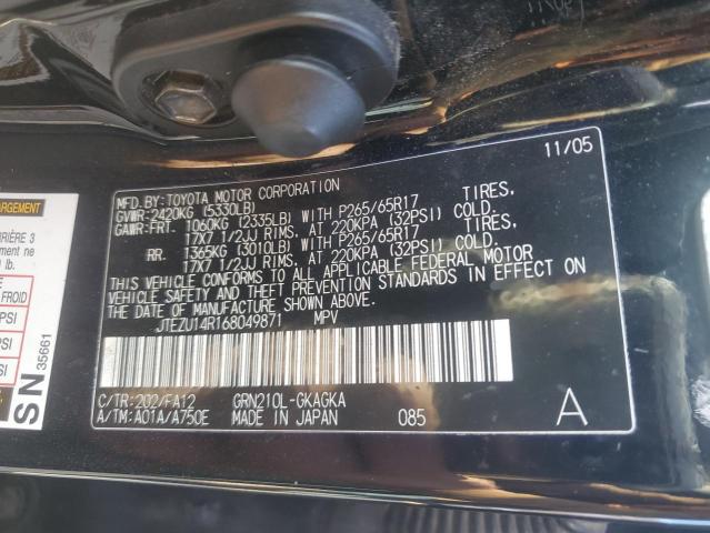 Photo 14 from auction – 2006 TOYOTA 4RUNNER SR with VIN JTEZU14R168049871