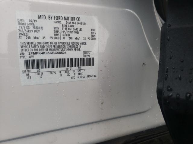 Photo 14 from auction – 2019 FORD EDGE TITAN with VIN 2FMPK4K95KBC68504
