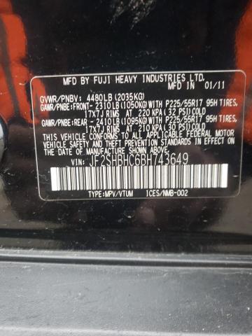 Photo 14 from auction – 2011 SUBARU FORESTER T with VIN JF2SHBHC6BH743649