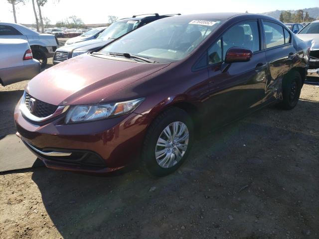 HONDA CIVIC LX 2014 with VIN 19XFB2F55EE062723 - Photo from auction