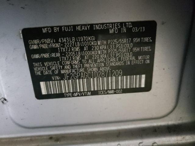 Photo 14 from auction – 2013 SUBARU XV CROSSTR with VIN JF2GPAGC1D2871209