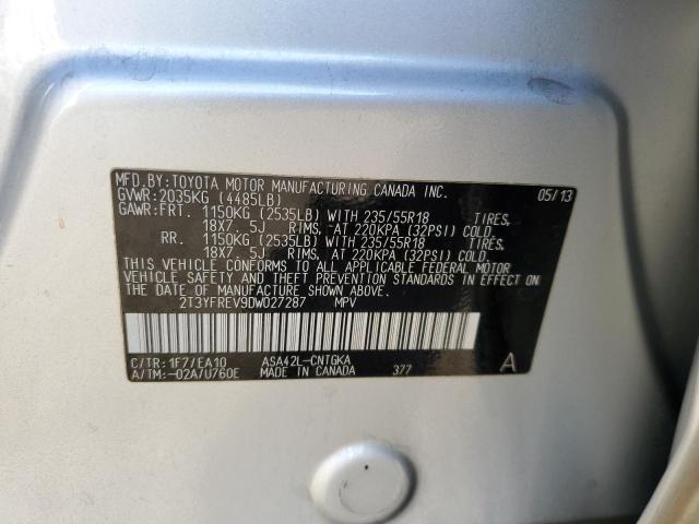 Photo 14 from auction – 2013 TOYOTA RAV4 LIMIT with VIN 2T3YFREV9DW027287
