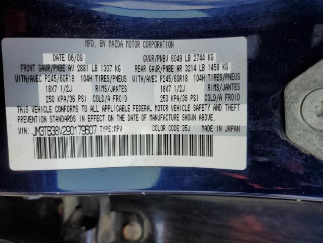 Photo 14 from auction – 2009 MAZDA CX-9 with VIN JM3TB38V290179607