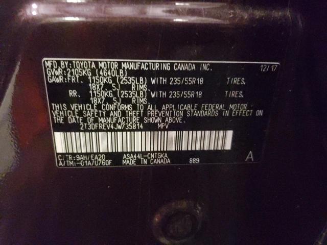 Photo 14 from auction – 2018 TOYOTA RAV4 LIMIT with VIN 2T3DFREV4JW735814