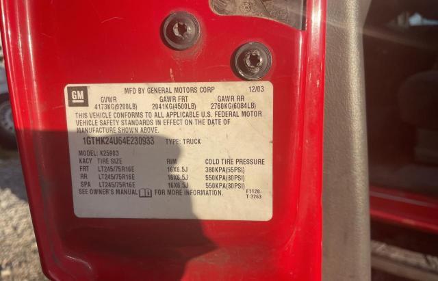 Photo 10 from auction – 2004 GMC SIERRA K25 with VIN 1GTHK24U64E230933