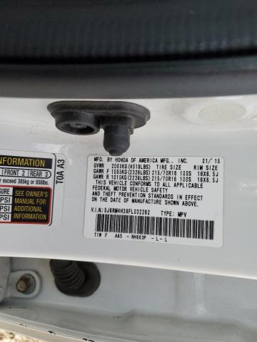 Photo 14 from auction – 2015 HONDA CR-V LX with VIN 5J6RM4H38FL032262
