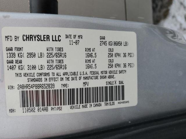 Photo 14 from auction – 2008 CHRYSLER TOWN & COU with VIN 2A8HR54P88R652839