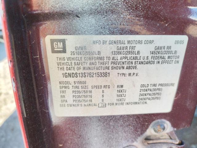 Photo 14 from auction – 2006 CHEVROLET TRAILBLAZE with VIN 1GNDS13S762153381