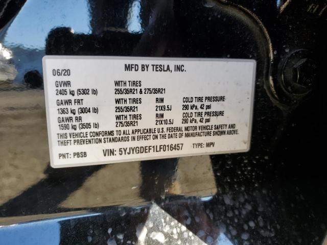 Photo 10 from auction – 2020 TESLA MODEL Y with VIN 5YJYGDEF1LF016457