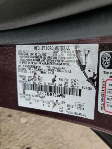 Photo 10 from auction – 2012 LINCOLN MKZ with VIN 3LNHL2JC4CR836909