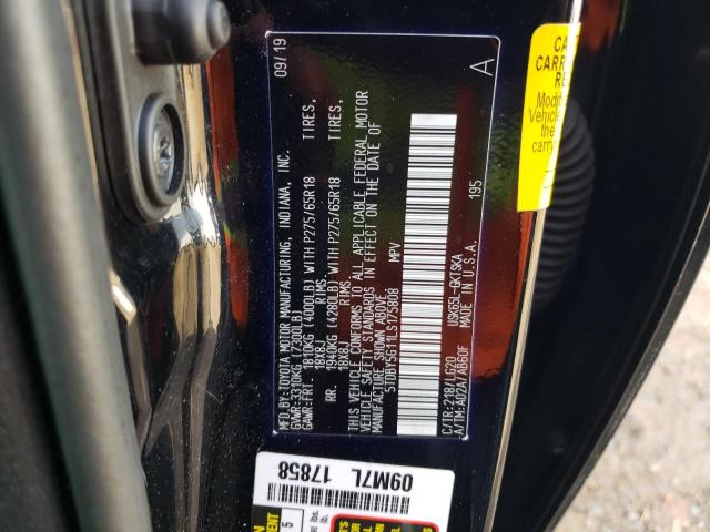 Photo 14 from auction – 2020 TOYOTA SEQUOIA SR with VIN 5TDBY5G11LS175808