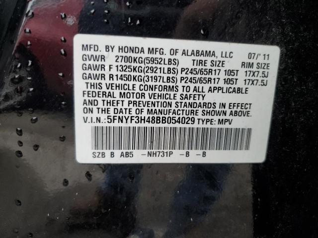 Photo 14 from auction – 2011 HONDA PILOT EX with VIN 5FNYF3H48BB054029