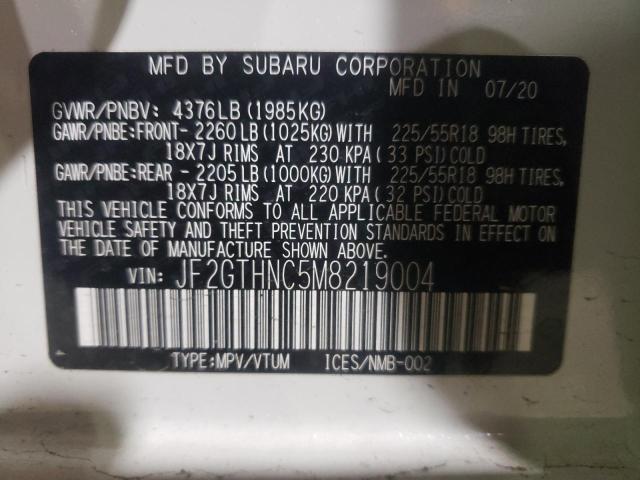 Photo 14 from auction – 2021 SUBARU CROSSTREK with VIN JF2GTHNC5M8219004