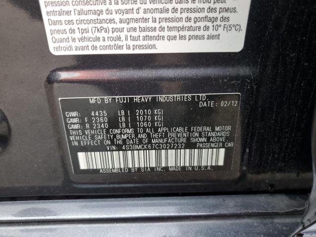 Фото 10 с аукциона – 2012 SUBARU LEGACY 2.5 с VIN 4S3BMCK67C3027232