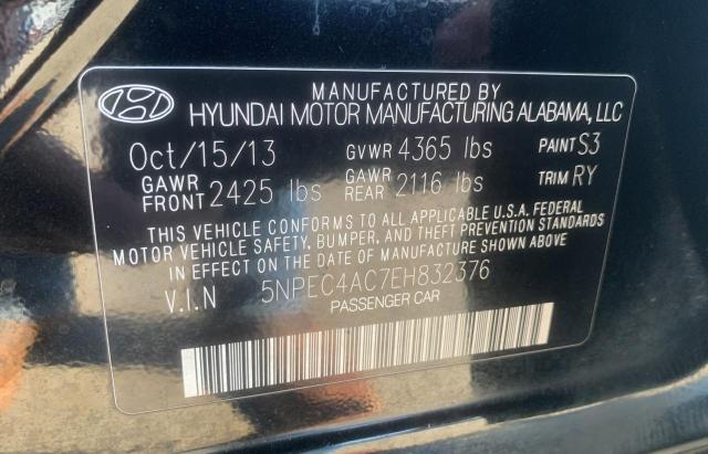 Photo 10 from auction – 2014 HYUNDAI SONATA SE with VIN 5NPEC4AC7EH832376