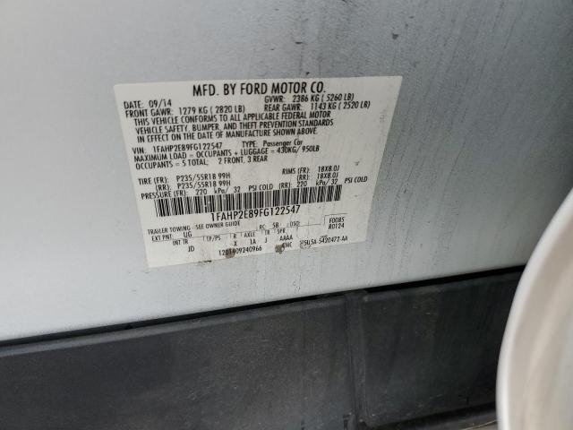 Photo 10 from auction – 2015 FORD TAURUS SEL with VIN 1FAHP2E89FG122547
