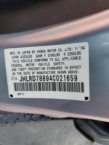 Photo 14 from auction – 2004 HONDA CR-V EX with VIN JHLRD78894C021659